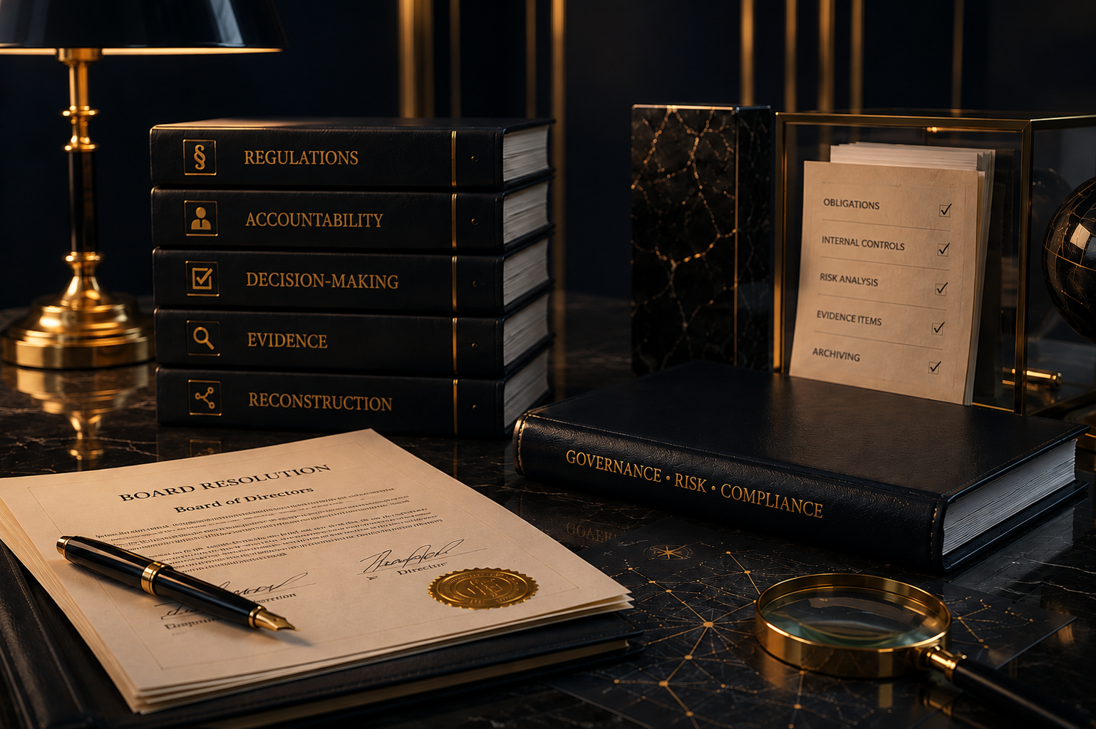 A Dossier Secure evidence library with governance records, controls and reconstruction